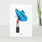 Vlinder met lippenstift kaart (Achterkant)