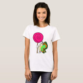 Vlinder met Lollypop T-shirt (Voorkant volledig)