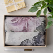 vlinder met paarse bloemen Decoupage Tissuepapier (Geschenk)