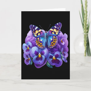 Vlinder Met Paarse Bloemen Viooltje Dementie Heime Kaart