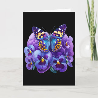 Vlinder Met Paarse Bloemen Viooltje Dementie Heime Kaart