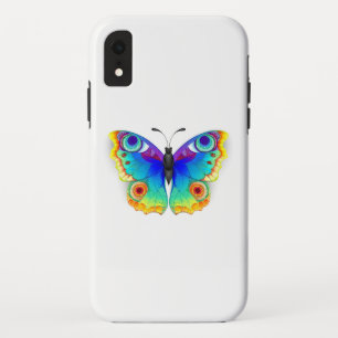 Vlinder met pauwenogen in regenboogkleuren Case-Mate iPhone case