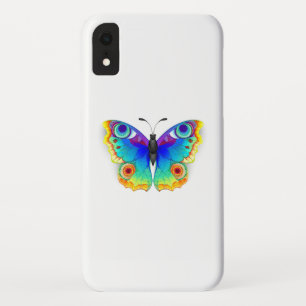 Vlinder met pauwenogen in regenboogkleuren Case-Mate iPhone case