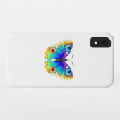 Vlinder met pauwenogen in regenboogkleuren Case-Mate iPhone case (Achterkant (horizontaal))