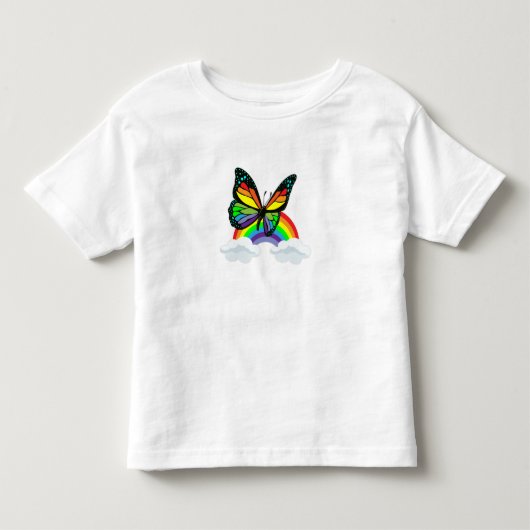 Vlinder met regenboog kinder shirts (Voorkant)