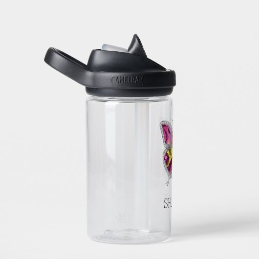 Vlinder met regenboogkristal en juwelen waterfles (Rechts)