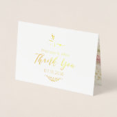 Vlinder met  Rozen Inside Wedding Bedankt Folie Kaarten (Voorkant)