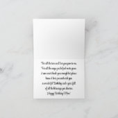  vlinder met Rozen Verjaardag Kaart (Binnen)