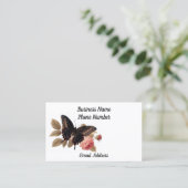 Vlinder met Rozen Visitekaartje (Staand voorkant)