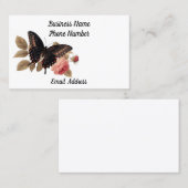 Vlinder met Rozen Visitekaartje (Voorkant / Achterkant)