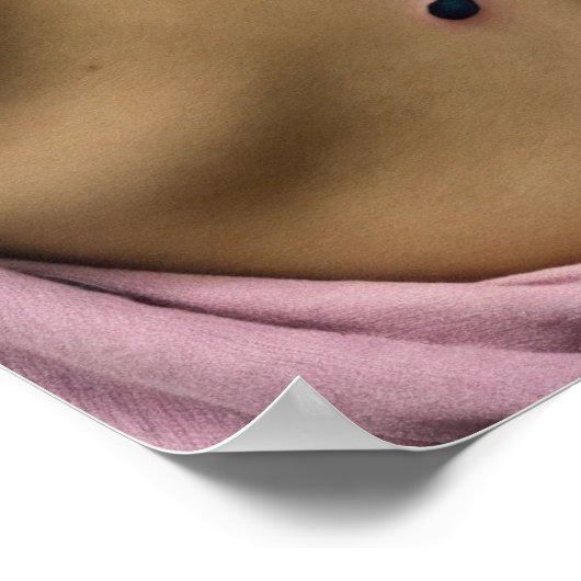 VLINDER MET RUG TATTOO MEISJE POSTER (Hoek)