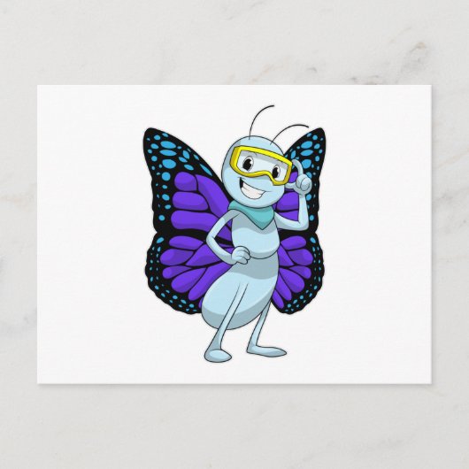 Vlinder met Stofbril Briefkaart (Voorkant)