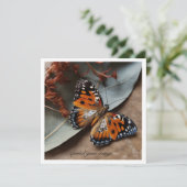 Vlinder met tijgerpatroon vleugels aanpasbaar kaart (Staand voorkant)