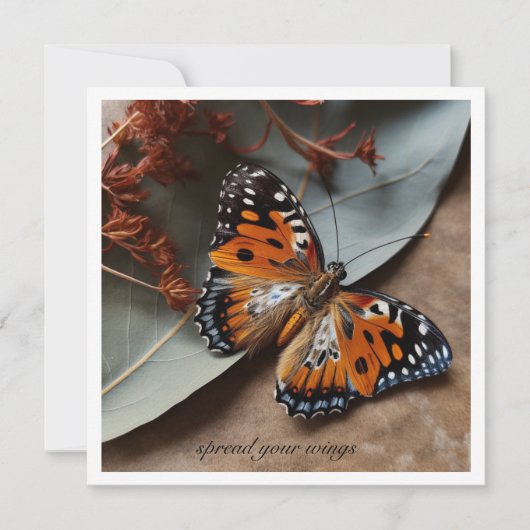 Vlinder met tijgerpatroon vleugels aanpasbaar kaart (Voorkant)