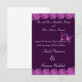 Vlinder met ventilator(Henna)(Roze) Kaart (Voorkant / Achterkant)