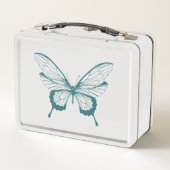 Vlinder Metalen Lunchbox (Achterkant)