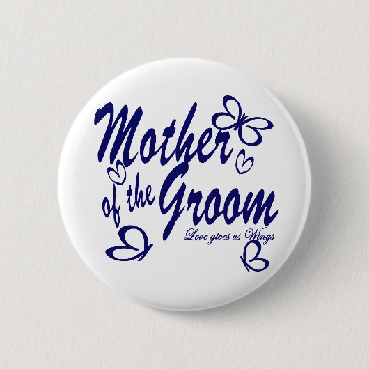 Vlinder/Moeder van de bruidegom Ronde Button 5,7 Cm (Voorkant)