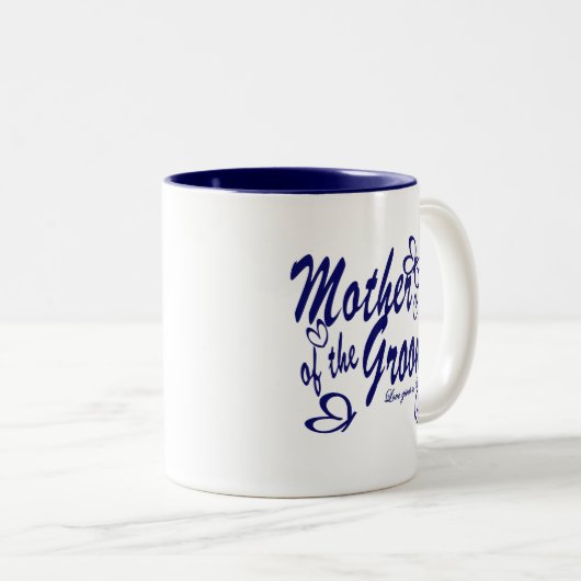 Vlinder/Moeder van de bruidegom Tweekleurige Koffiemok (Voorkant rechts)