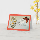  vlinder Moederdag Kaart (Gele Bloem)
