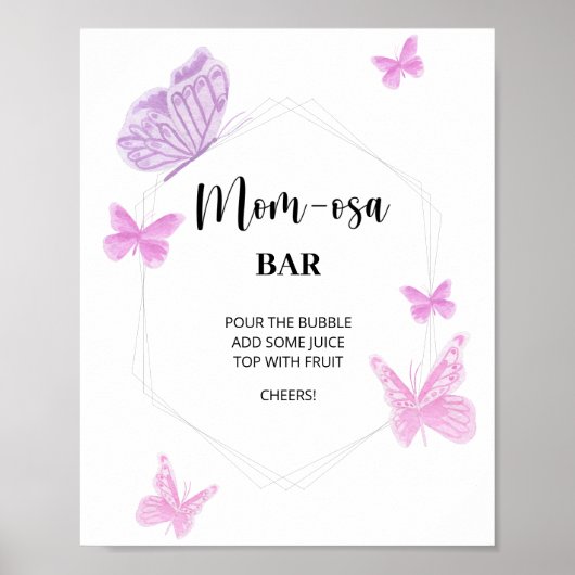 Vlinder \ Mom-osa bar Poster (Voorkant)