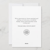 Vlinder Monarch Kerst Bedrijfs Groet Feestdagenkaart (Achterkant)