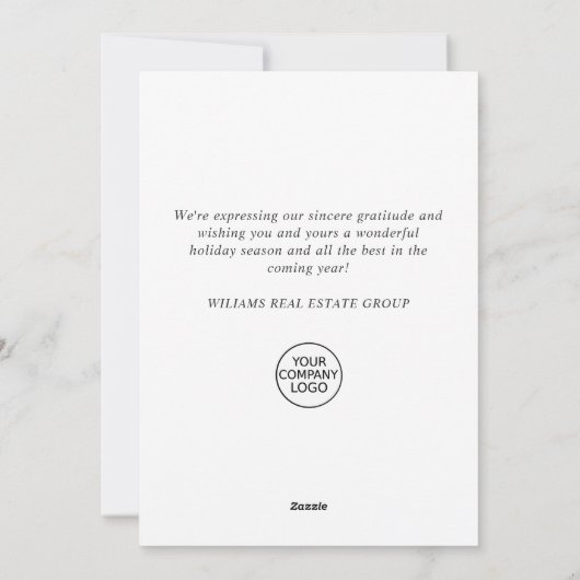 Vlinder Monarch Kerst Bedrijfs Groet Feestdagenkaart (Achterkant)