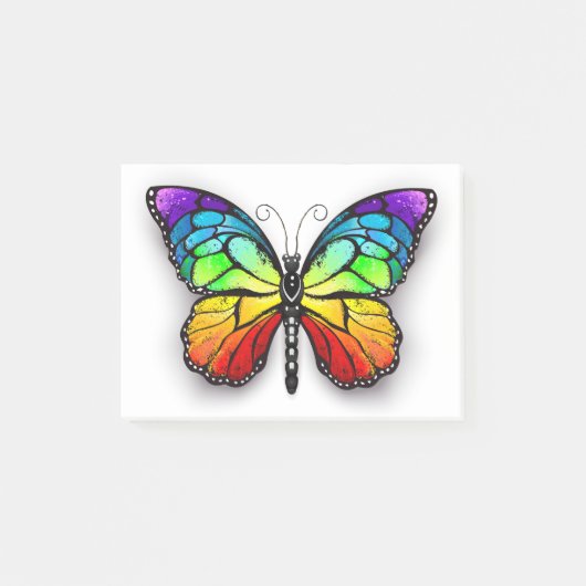 Vlinder Monarch regenboog Post-it® Notes (Voorkant)