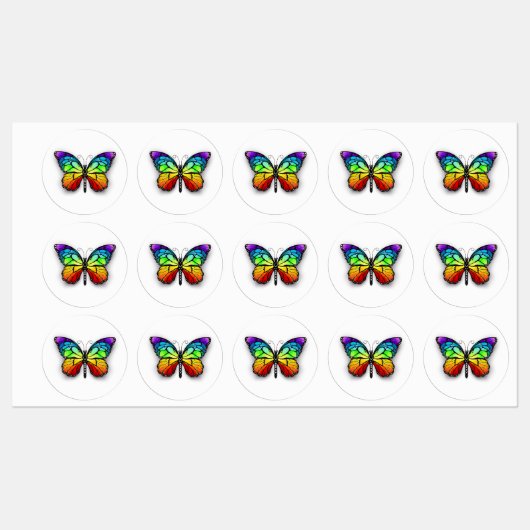Vlinder Monarch Zonnebloem Labels (Vel)