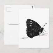 Vlinder Monochroom Briefkaart (Voorkant / Achterkant)