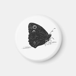 Vlinder Monochroom Magneet