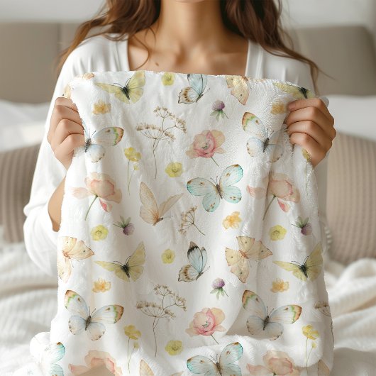 Vlinder Monogram Fleece Deken