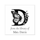 Vlinder Monogram Letter D Uit de Bibliotheek Van Zelfinktende Stempel (Design)