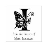 Vlinder Monogram Letter I Uit de Bibliotheek Van Zelfinktende Stempel (Design)