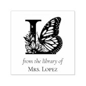 Vlinder Monogram Letter L Uit de Bibliotheek Van Zelfinktende Stempel (Design)