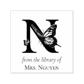 Vlinder Monogram Letter N Uit de Bibliotheek Van Zelfinktende Stempel (Design)