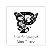 Vlinder Monogram Letter P Uit de Bibliotheek Van Zelfinktende Stempel (Design)