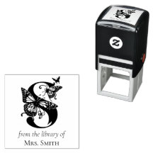 Vlinder Monogram Letter S Uit de Bibliotheek Van