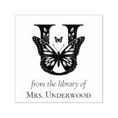 Vlinder Monogram Letter U Uit de Bibliotheek Van Zelfinktende Stempel (Design)