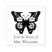 Vlinder Monogram Letter W Uit de Bibliotheek Van Zelfinktende Stempel (Design)