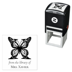 Vlinder Monogram Letter X Uit de Bibliotheek Van Zelfinktende Stempel