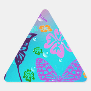 Vlinder Mooie Aloha Hawaiiaanse Bloem Bruiloft Sticker