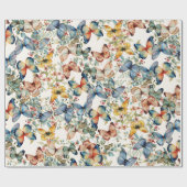 vlinder mooie crème decoupage cadeaupapier (Vlak)