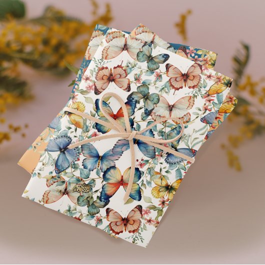  vlinder mooie decoupage inpakpapier vel
