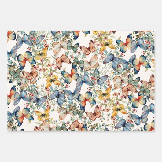  vlinder mooie decoupage inpakpapier vel (Voorkant)