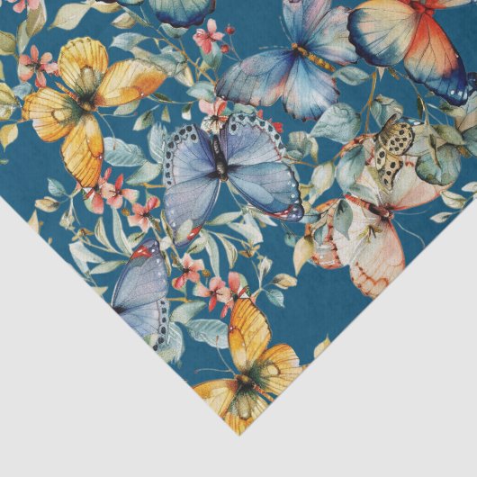 vlinder mooie marine decoupage tissuepapier (Detail)