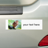 vlinder mot bruin lichtbruin afbeelding insect bumpersticker (Op auto)