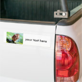 vlinder mot bruin lichtbruin afbeelding insect bumpersticker (Op Truck)