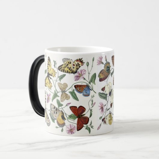  vlinder & mot Giant Coffee Mok (Voorkant links)