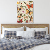 Vlinder Mot Natuur Collectie Tekening Canvas Afdruk (Insitu (Slaapkamer))