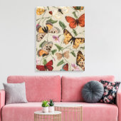 Vlinder Mot Natuur Collectie Tekening Canvas Afdruk (Insitu (Woonkamer))